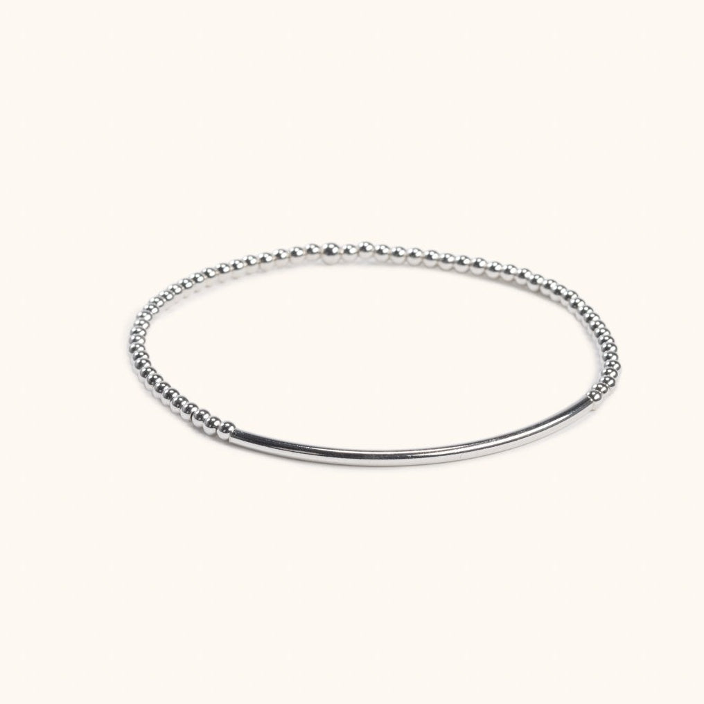 Nella bracelet flat lay – silver Omasi Collection