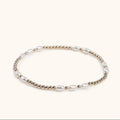 Perla gold-filled freshwater pearl bracelet flat lay – Omasi Collection Finland