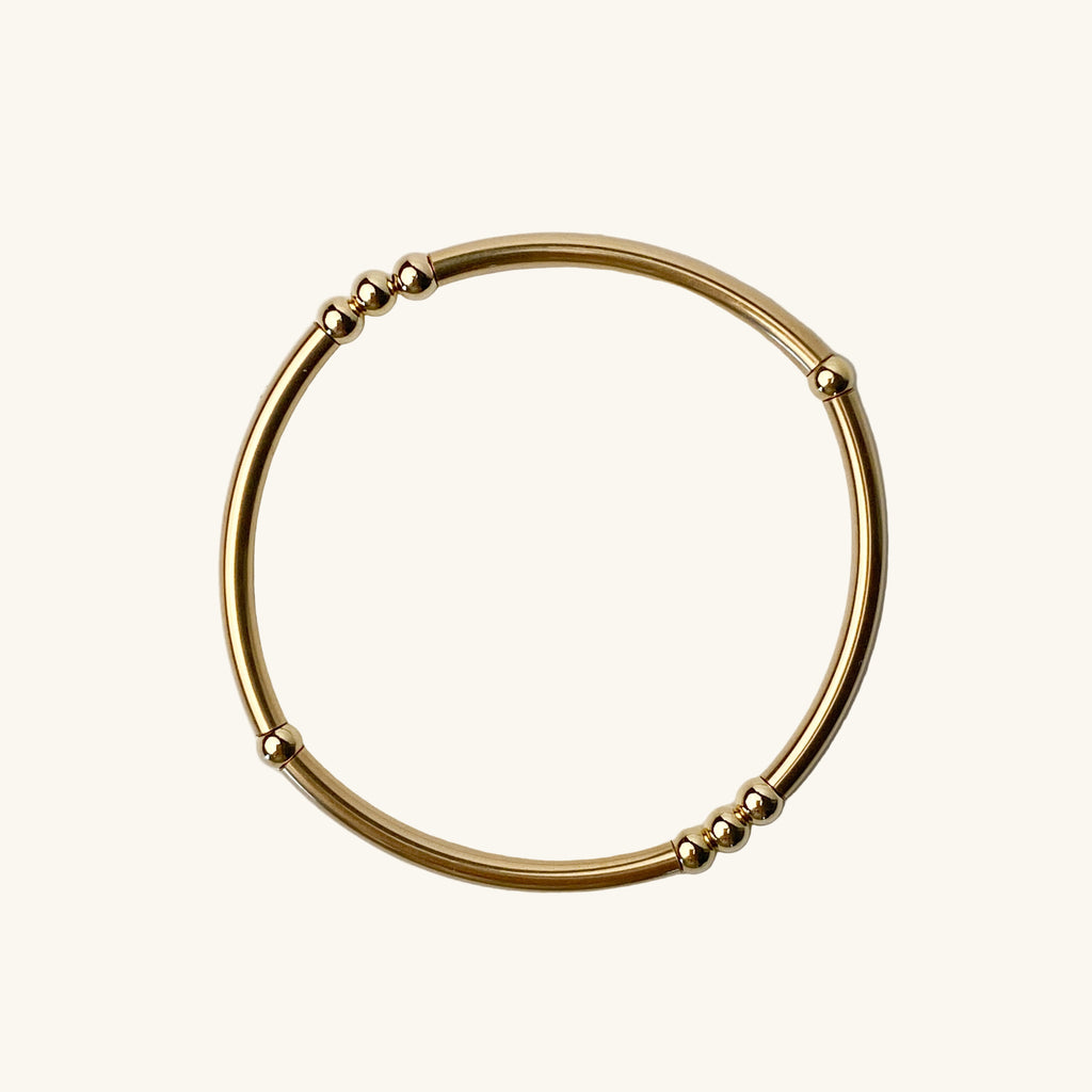 Selene gold-filled bracelet flat lay – Omasi Collection