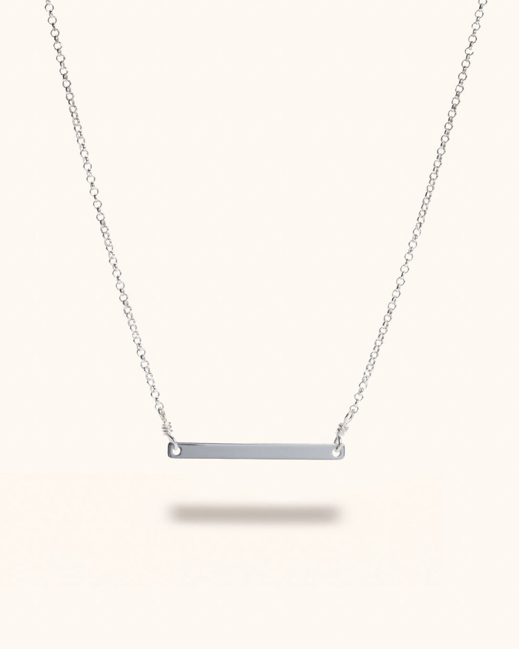 Sylva silver bar necklace flat lay – Omasi Collection Finlandv