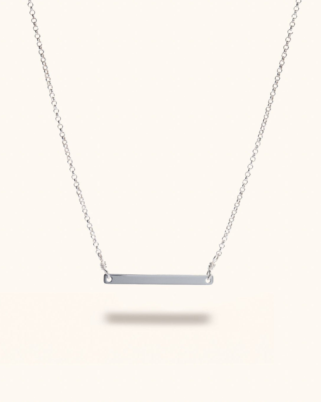 Sylva silver bar necklace flat lay – Omasi Collection Finlandv